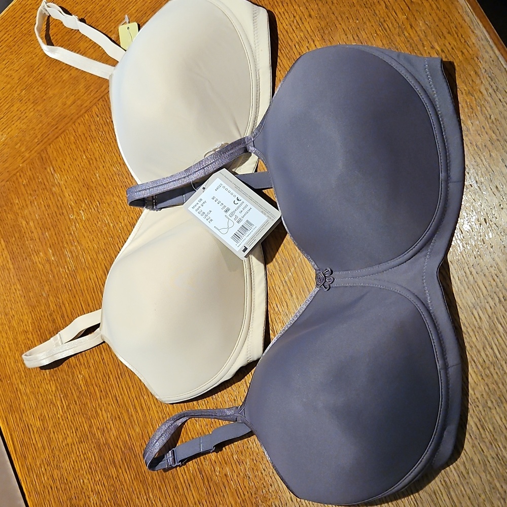 NWT - Set of 2 Amoena Mara SB Masectomy Bras - Size 40D